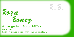 roza boncz business card